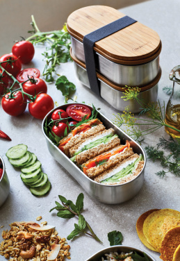 Logotrade mainoslahja ja liikelahja kuva: Black+Blum teräksestä valmistettu kaksiosainen eväsrasia