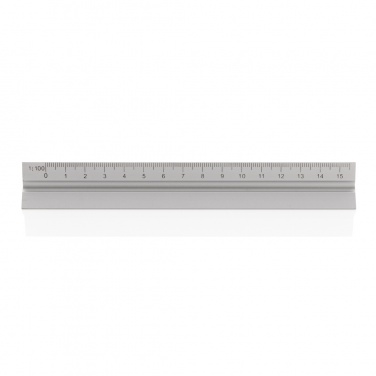 Logotrade reklaminės dovanos nuotrauka: 15 cm. Aliuminio trikampė liniuotė