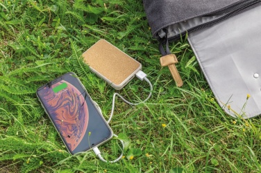 Logotrade dovana nuotrauka: Kamštienos ir kviečių 5 000 mAh kišeninis maitinimo blokas