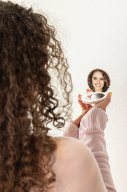 Logotrade dovana nuotrauka: „Lumora RCS“ perdirbto plastiko įkraunamas LED makiažo veidrodėlis