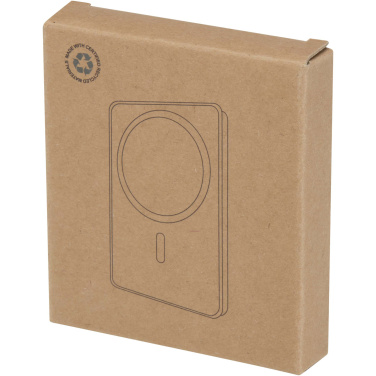 Logotrade dovana nuotrauka: „Acrab“ 5000 mAh 15 W magnetinė belaidė išorinė baterija su 20 W PD – pagaminta iš perdirbto plastiko