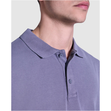 Logotrade dovana nuotrauka: Cobain trumpomis rankovėmis unisex polo marškinėliai