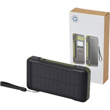 Logotrade ziemassvētku dāvanas foto: Soldy 10 000 mAh RCS pārstrādāta plastmasas saules dinamo jaudas banka 