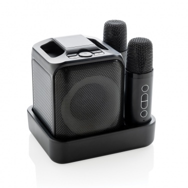 Logotrade ziemassvētku dāvanas foto: Singvibe RCS pārstrādāta plastmasas karaoke komplekts ar dubulto mikrofonu