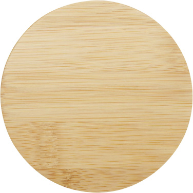 Logotrade korporatīvās dāvanas foto: Leona 350 ml stikla krūze ar bambusa vāku