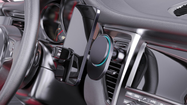 Logotrade biznesa dāvanas foto: PowerCruze RCS plastmasas 15W magnētiskais automašīnas turētājs ar uzlādi