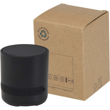 Logotrade Ideja dāvanas foto: Hunor 3W bezvadu skaļrunis no pārstrādātas plastmasas