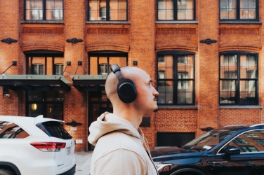 Логотрейд бизнес-подарки картинка: Беспроводные наушники Irvine RCS с функцией шумоподавления, переработанные и подлежащие ремонту