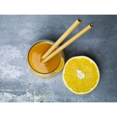 Логотрейд pекламные подарки картинка: Набор бамбуковых соломинок ECO Bamboe Straw Set