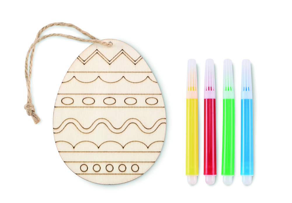 Логотрейд бизнес-подарки картинка: Wooden egg painting set