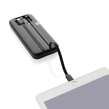 Лого трейд бизнес-подарки фото: Turbopack RCS rplastic powerbank 10.000 интегрированных кабелей