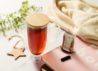 Лого трейд pекламные подарки фото: Double wall glass mug 450ml