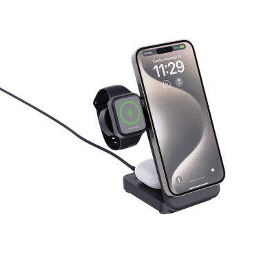 Лого трейд бизнес-подарки фото: Магнитное зарядное устройство Urban Vitamin Arcadia RCS из пластика 15 Вт 3-в-1