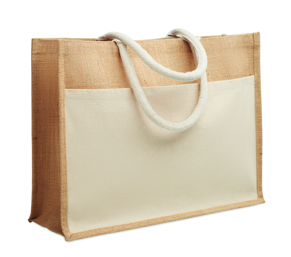 Лого трейд бизнес-подарки фото: Jute shopping bag