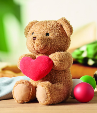 Лого трейд pекламные cувениры фото: Teddy bear with heart 23cm