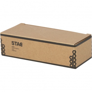 Logotrade profilreklam bild: Helios soldynamo-ficklampa med karbinhake av återvunnen plast