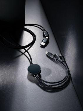 Logotrade profilreklam bild: Terra 120cm 6-i-1 kabel i RCS återvunnen aluminium