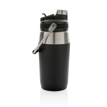 Logotrade kampanjprodukter bild: Vakuumflaska i S/S, lock med dubbelfunktion, 500ml