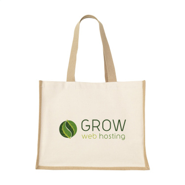 Logotrade presentreklam bild: Jute Canvas Shopper-väska (320 g/m²).