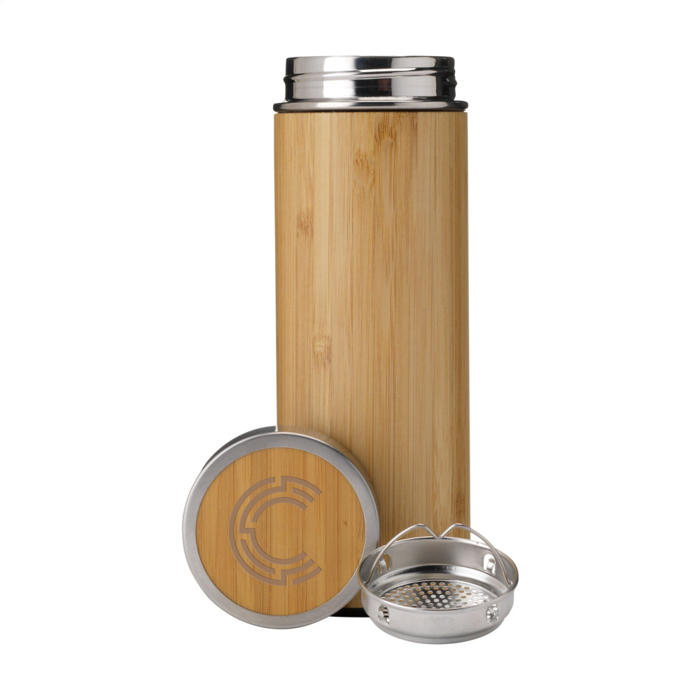 Logotrade presentreklam bild: Osaka 360 ml bambu termoflaska/termokopp