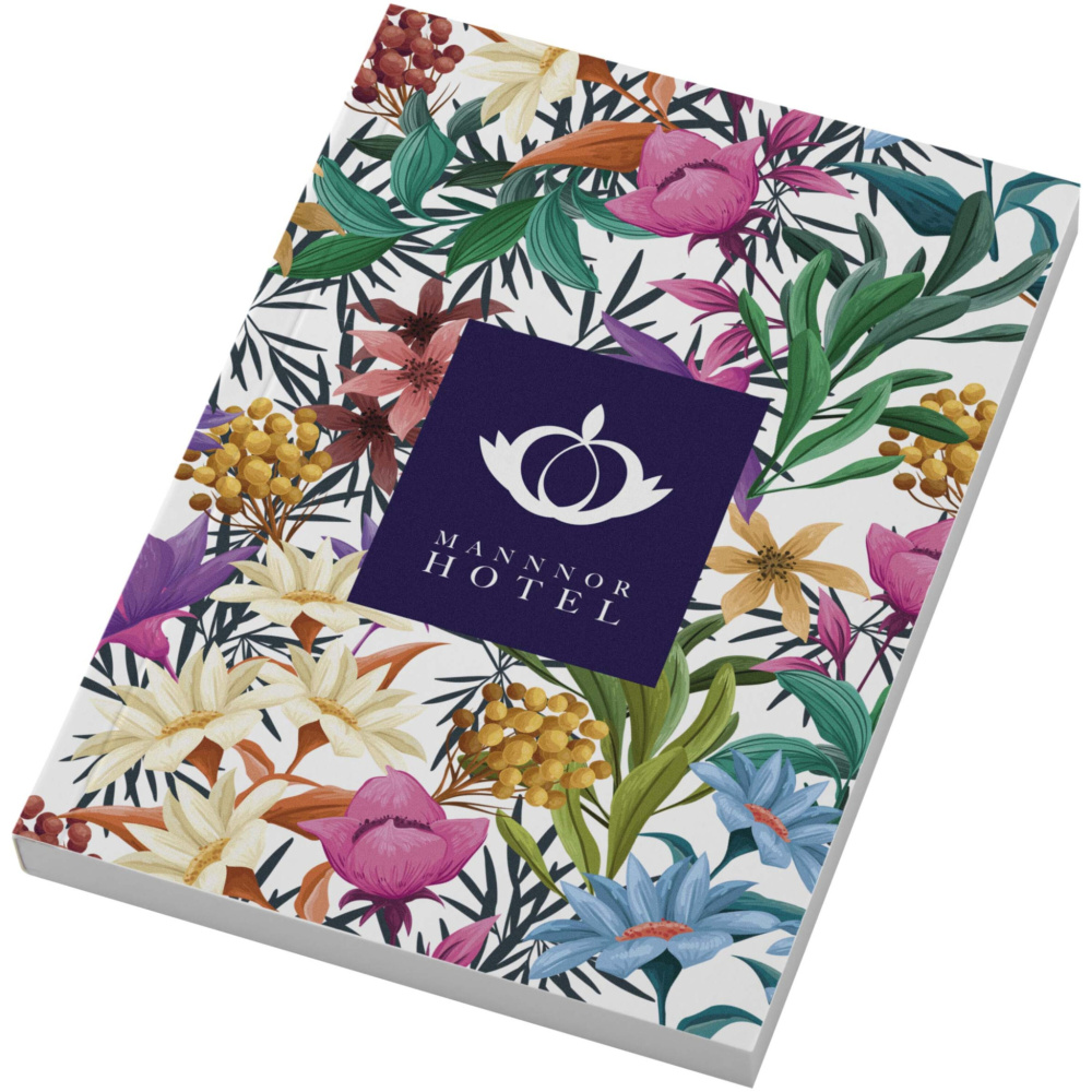 Logotrade profilprodukter bild: Novella Austen A6 anteckningsbok med mjukt omslag, 100 ark