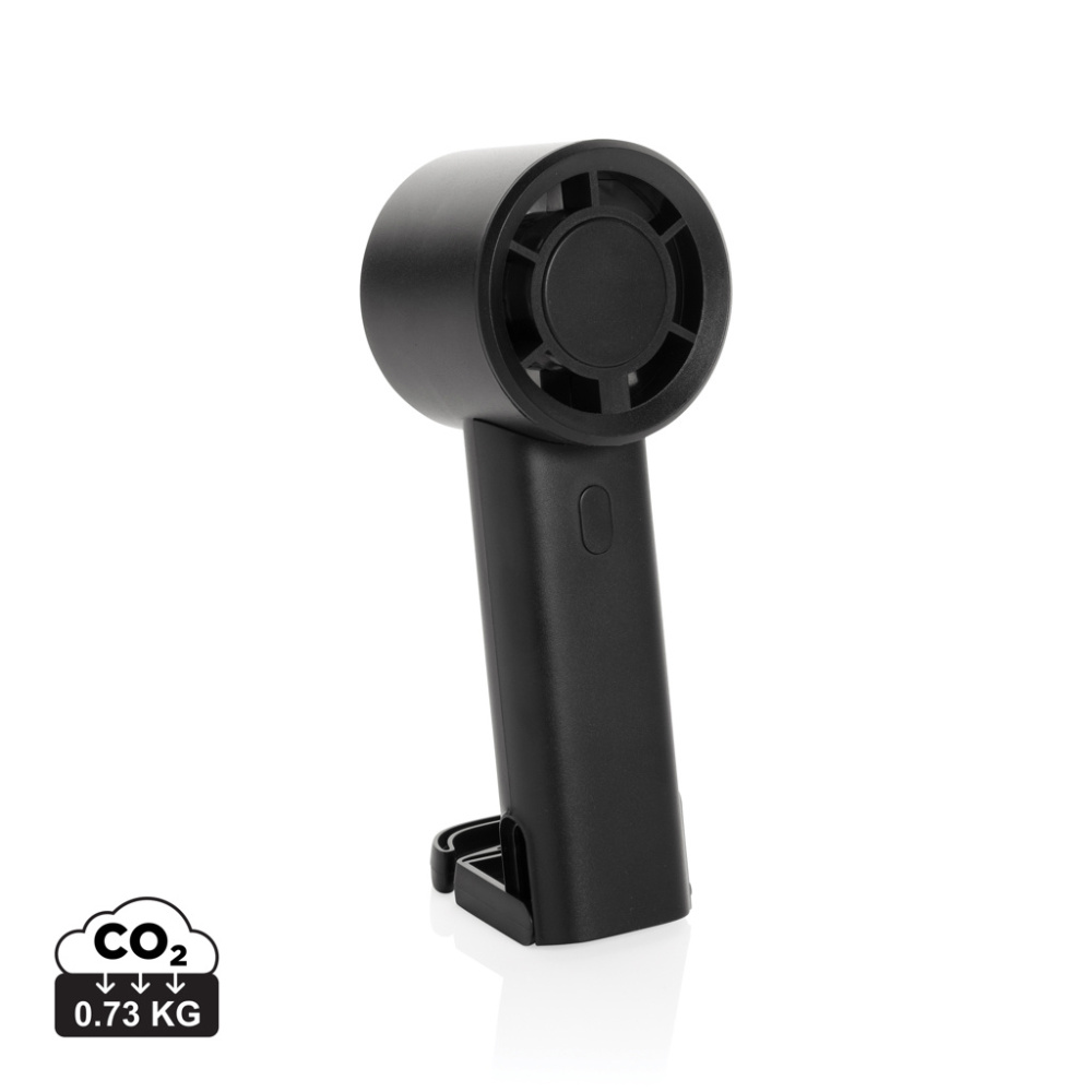 Logotrade reklamprodukter bild: Twist uppladdningsbar bärbar fläkt i återvunnen plast