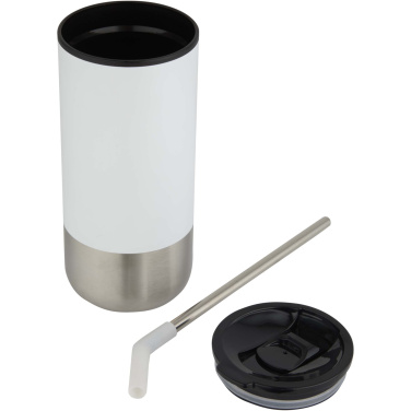 Logotrade kampanjprodukter bild: Grayson 480 ml RCS-återvunnen isolerad termos med sugrör