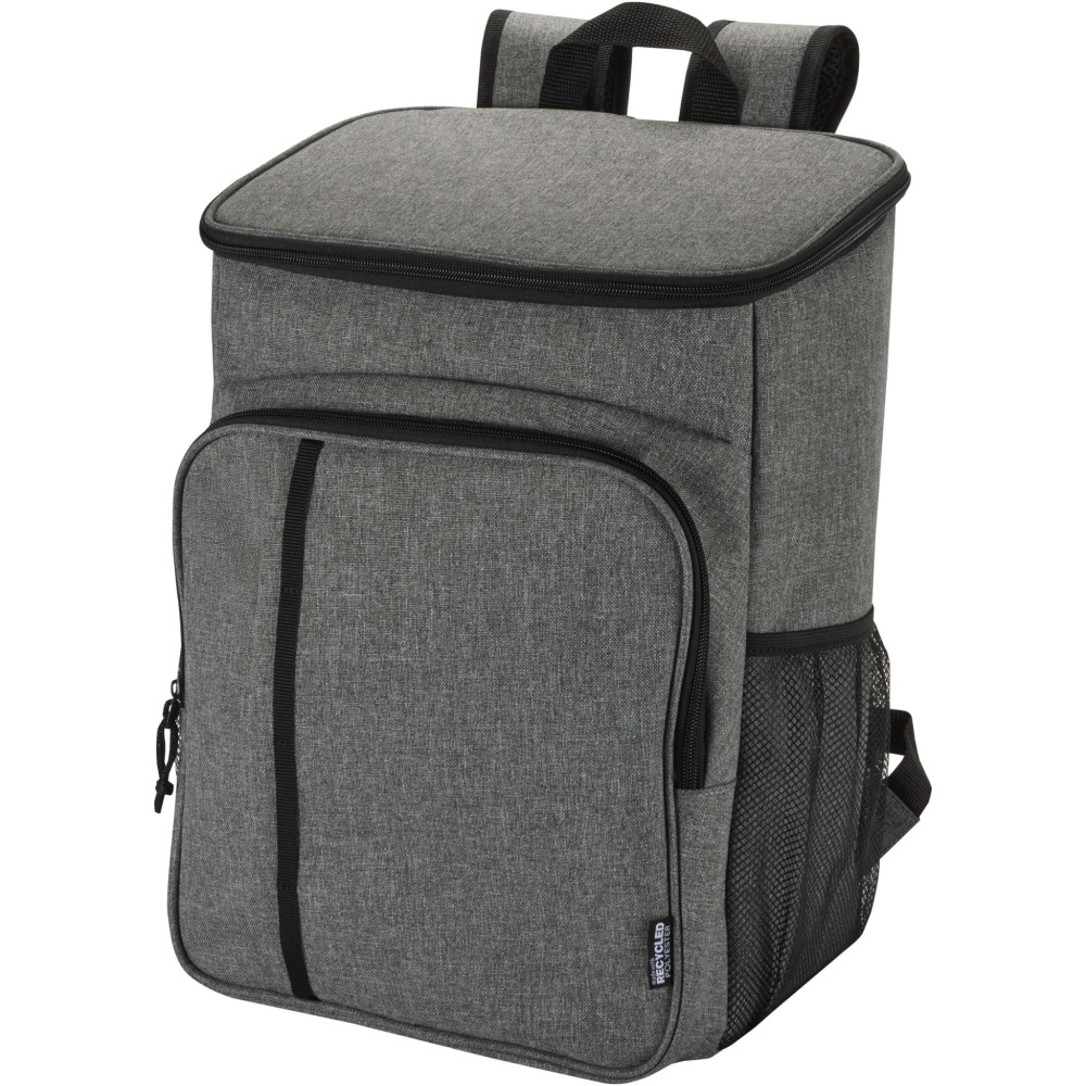 Logotrade kampanjprodukter bild: Tundra picknick kylryggsäck av återvunnen GRS med serveringsset, 20 l